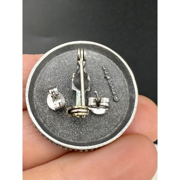 Vintage Pewter Brooch With Matching Pierced‎ Earrings Lot One Trinket Box Mouse - Picture 16 of 16